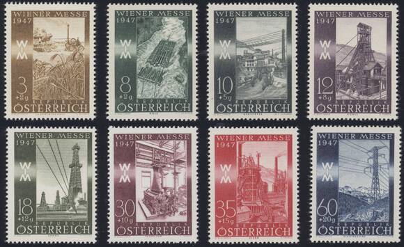 ÖSTERREICH 1947 MiNr. 803-810