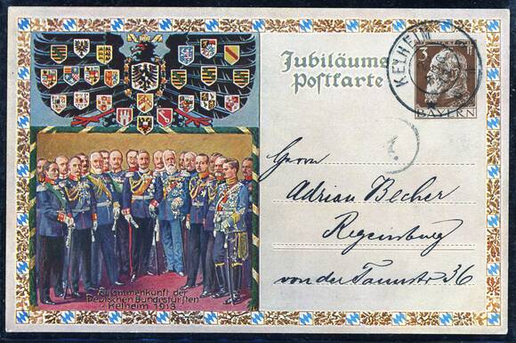 BAYERN 1913 Privatganzsachen-Karte PP 22 C4/01 BAYERN 1913 Privatganzsachen-Karte PP 22 C4/01