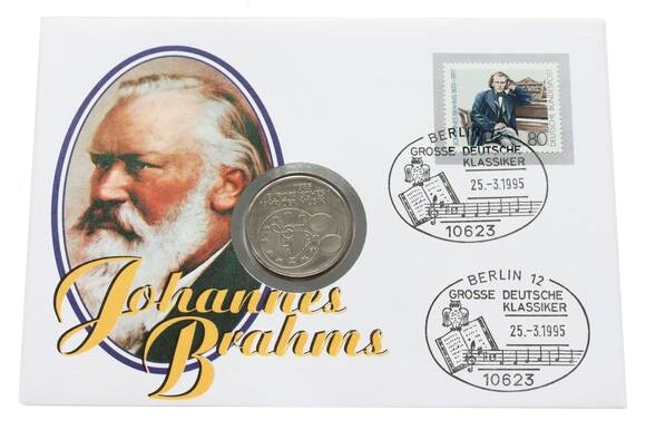 BRD 1985/1995 Numisbrief Johannes Brahms