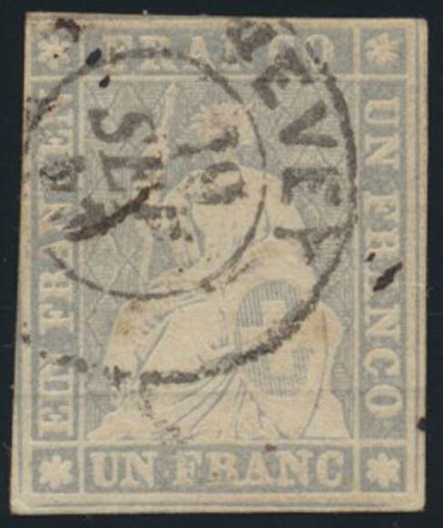 SCHWEIZ 1855 MiNr. 18 II A ys