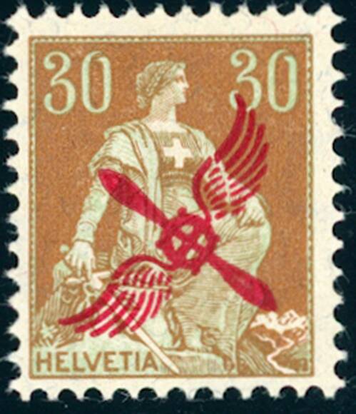 SCHWEIZ 1920 MiNr. 152 Flugpost Propeller SCHWEIZ 1920 MiNr. 152 Flugpost Propeller