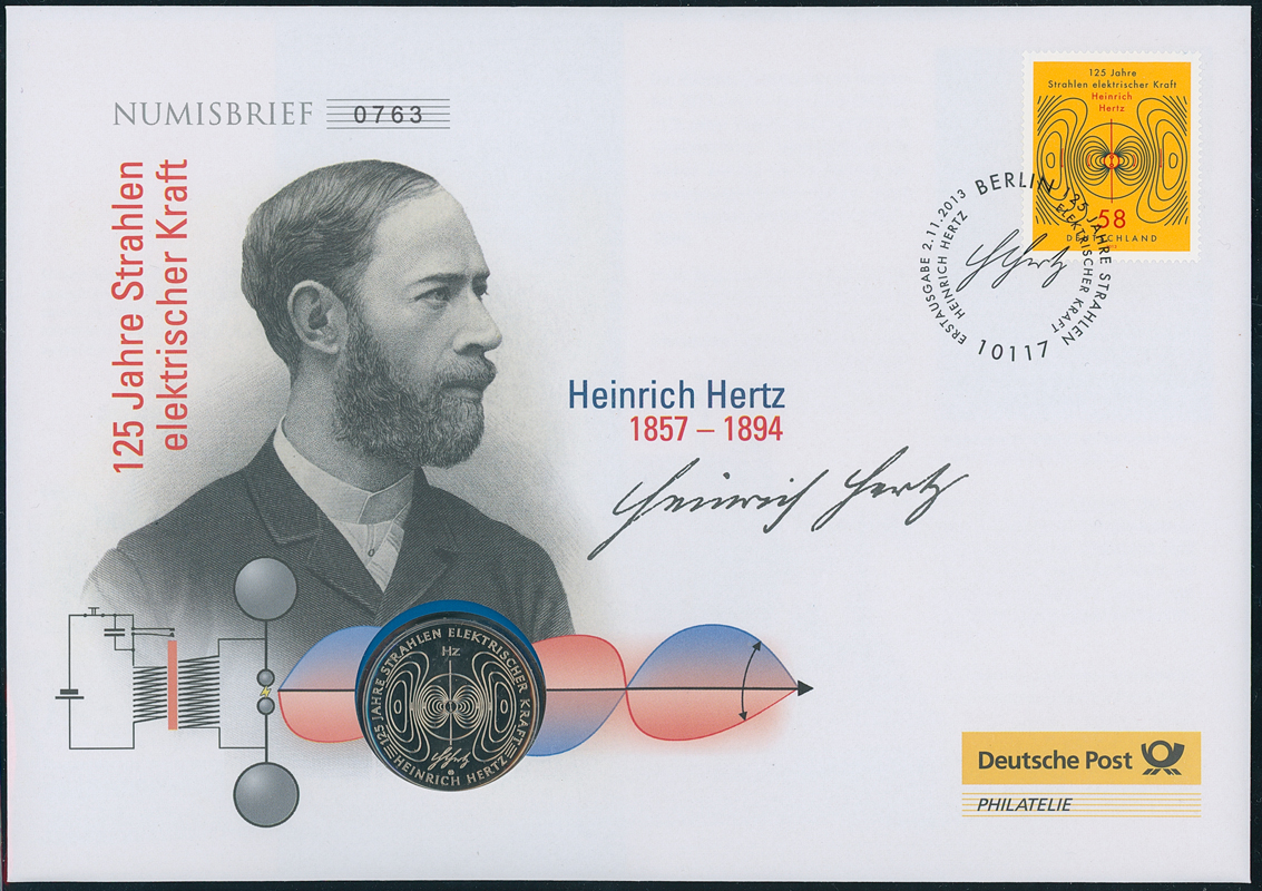 BRD 2013/2013 Numisbrief Heinrich Hertz
