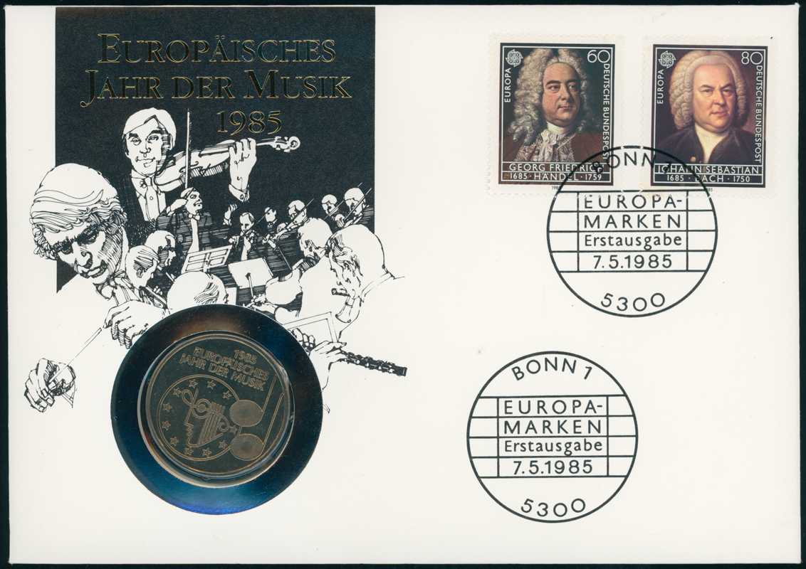 BRD 1985/1985 Numisbrief Europäisches Jahr der Musik