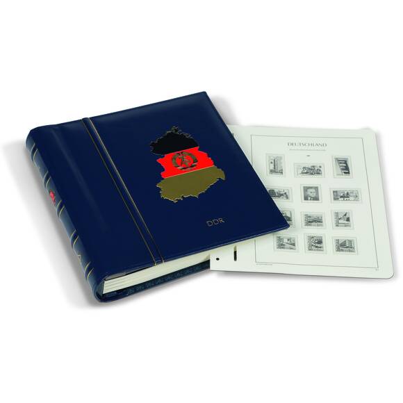 LEUCHTTURM SF-Vordruckalbum PERFECT DP, im Classic Design 'DDR 1980-1990', blau LEUCHTTURM SF-Vordruckalbum PERFECT DP, im Classic Design 'DDR 1980-1990', blau