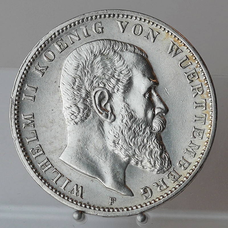 WÜRTTEMBERG 3 Mark 1912 F, Jaeger 175