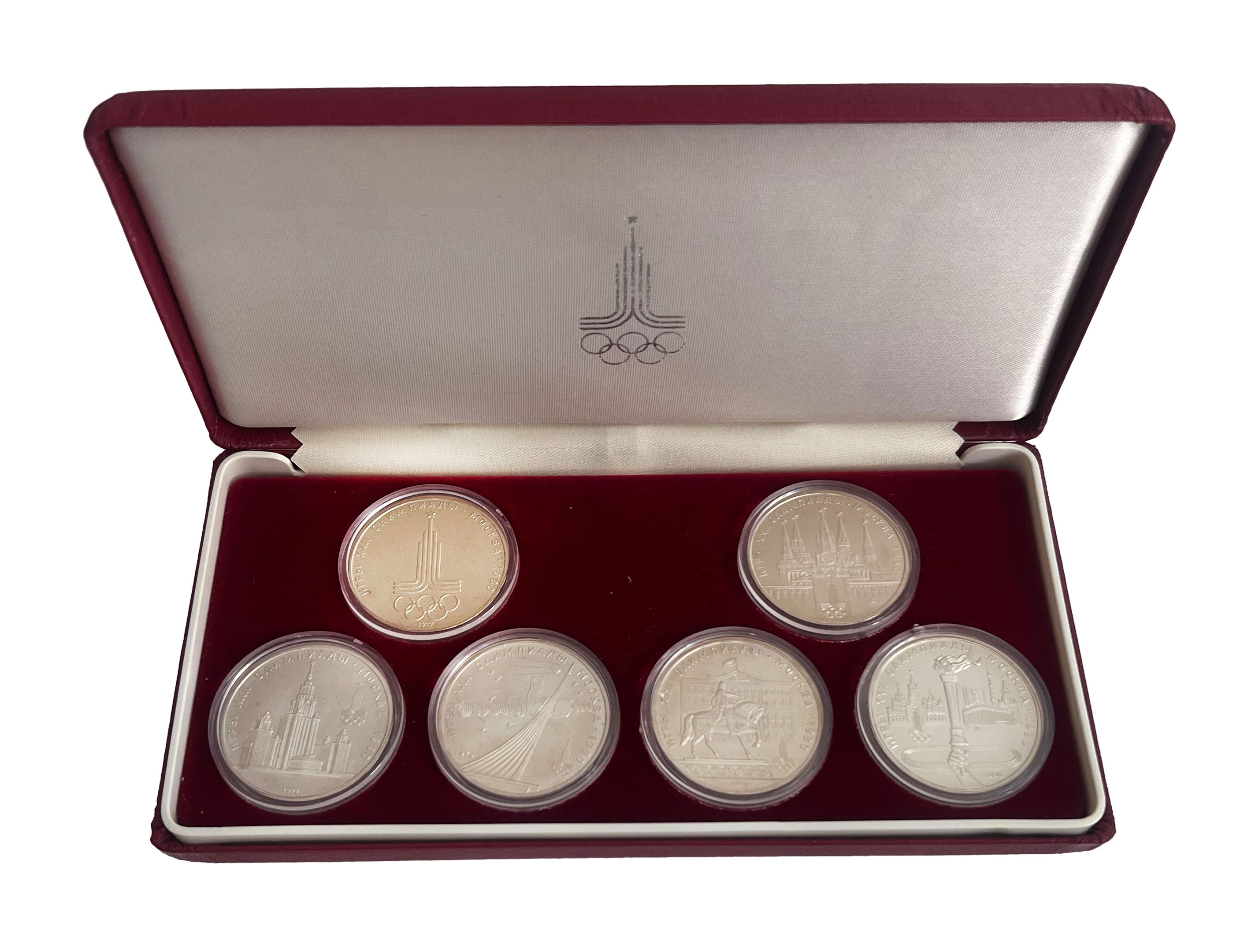 SOWJETUNION UDSSR 6 x 1 Rubel 1977-1980 Olympische Spiele 1980 in Moskau