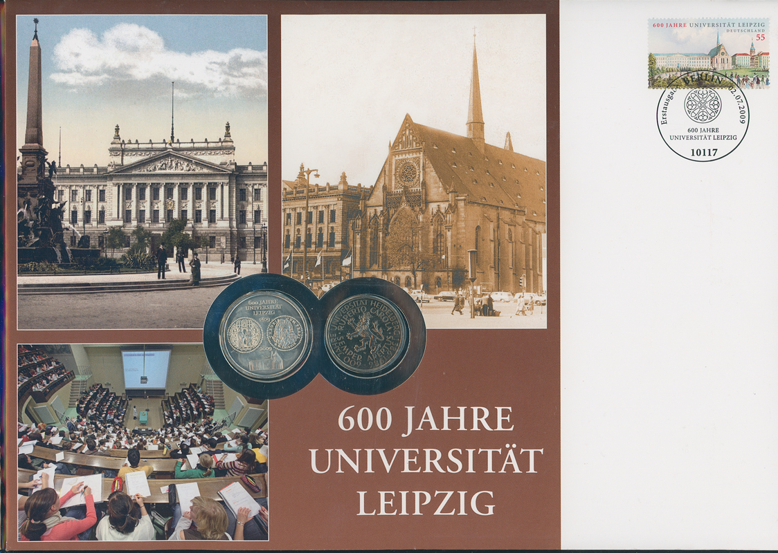 BRD 1986/2009 Numisbrief 600 Jahre Universität Leipzig