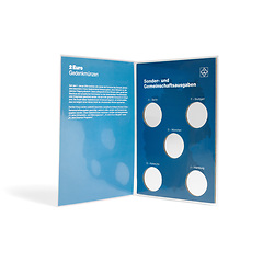 LEUCHTTURM Münzkarte für fünf deutsche 2-Euro-Gedenkmünzen, neutral