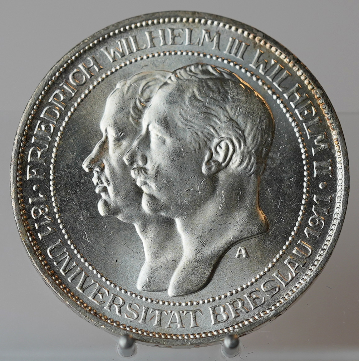 PREUSSEN 3 Mark 1911 A, Universität Breslau, Jaeger 108