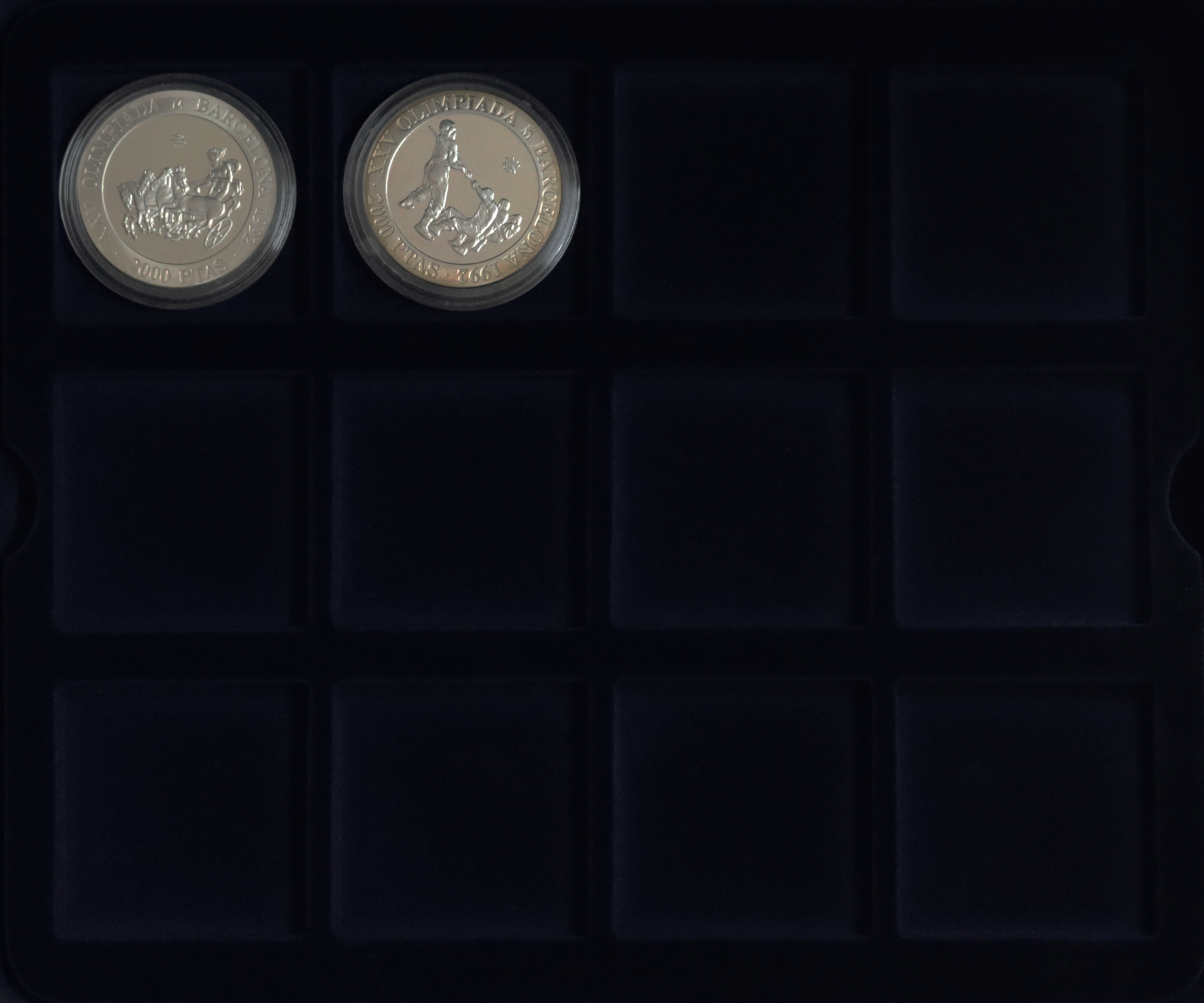 SPANIEN 1990/1992 Sammlung mit 14 x 2000 PTAS Olympische Spiele 1992