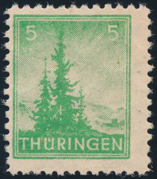 SBZ MiNr. 94 AY b yy, sehr dünnes Papier SBZ MiNr. 94 AY b yy, sehr dünnes Papier