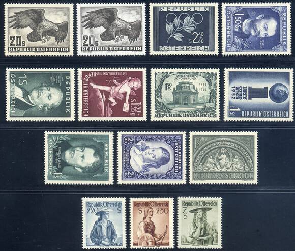 ÖSTERREICH 1952 Jahrgang komplett ÖSTERREICH 1952 Jahrgang komplett