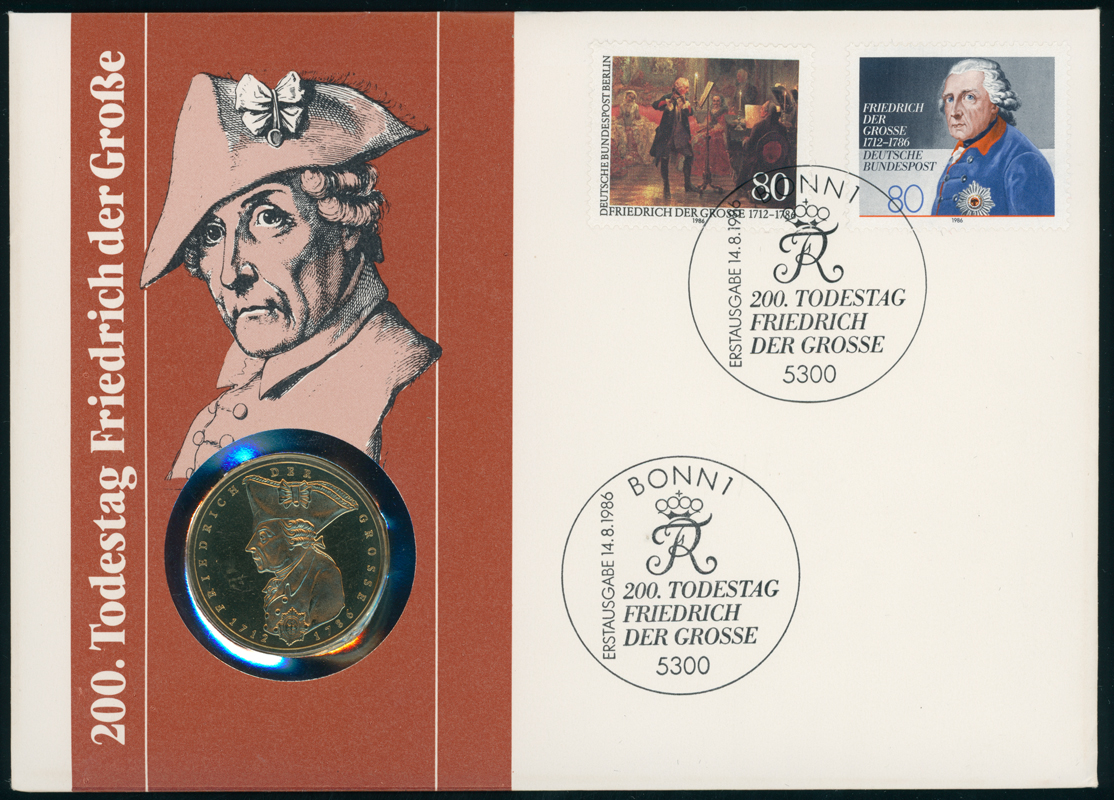 BRD 1986/1986 Numisbrief 200. Todestag Friedrich der Große