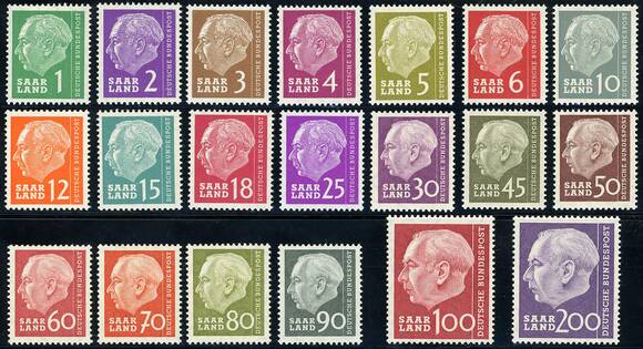 SAARLAND 1957 MiNr. 380-399