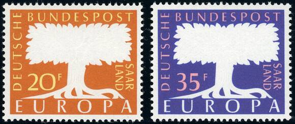 SAARLAND 1957 MiNr. 402-403