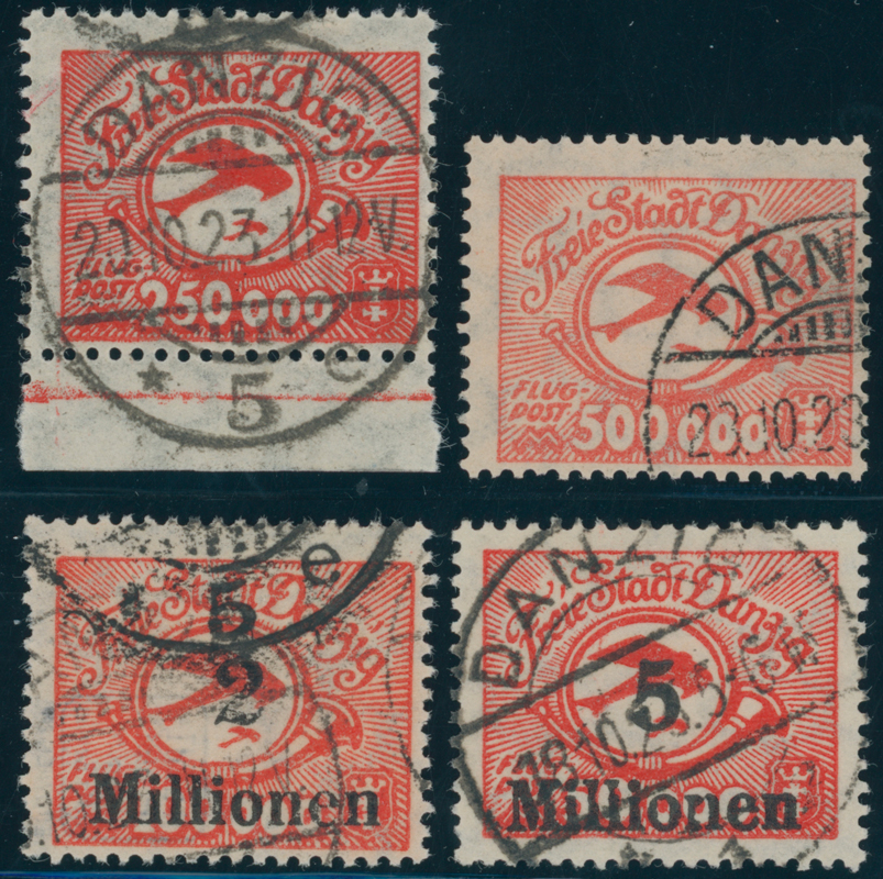 DANZIG 1923 MiNr. 177-180