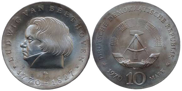 DDR 10 Mark 1970 Beethoven Jaeger 1528