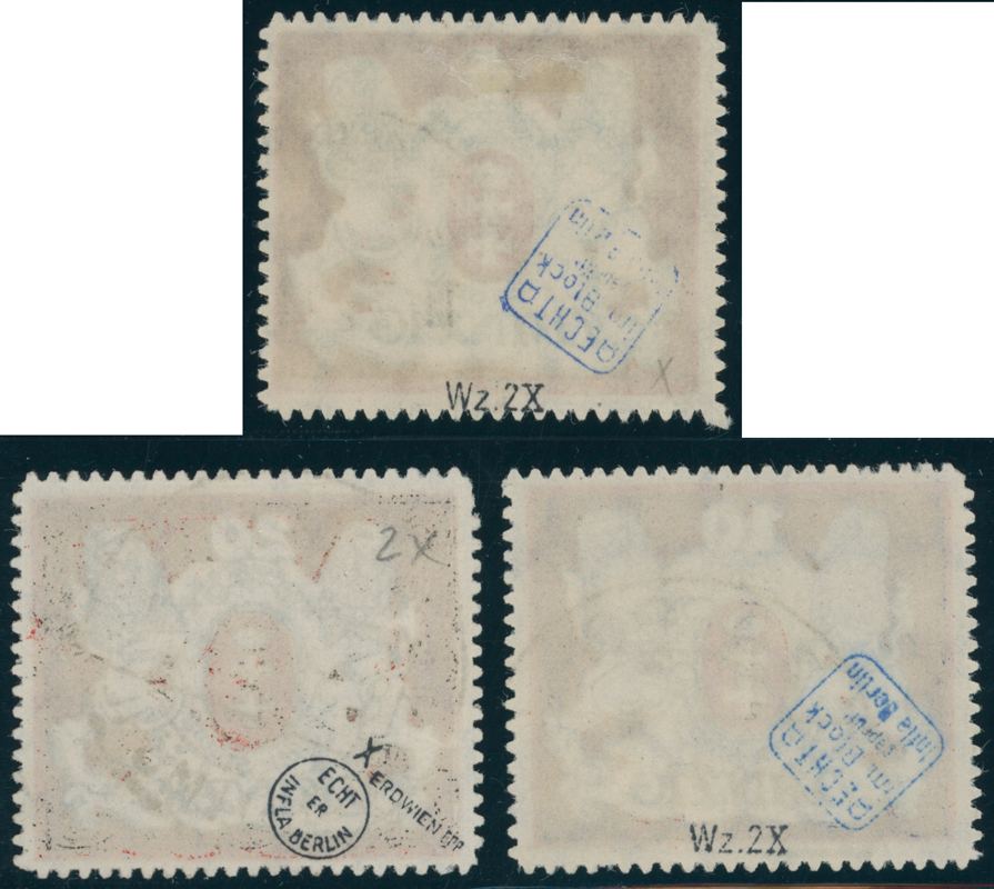 DANZIG 1921 MiNr. 87-89 X