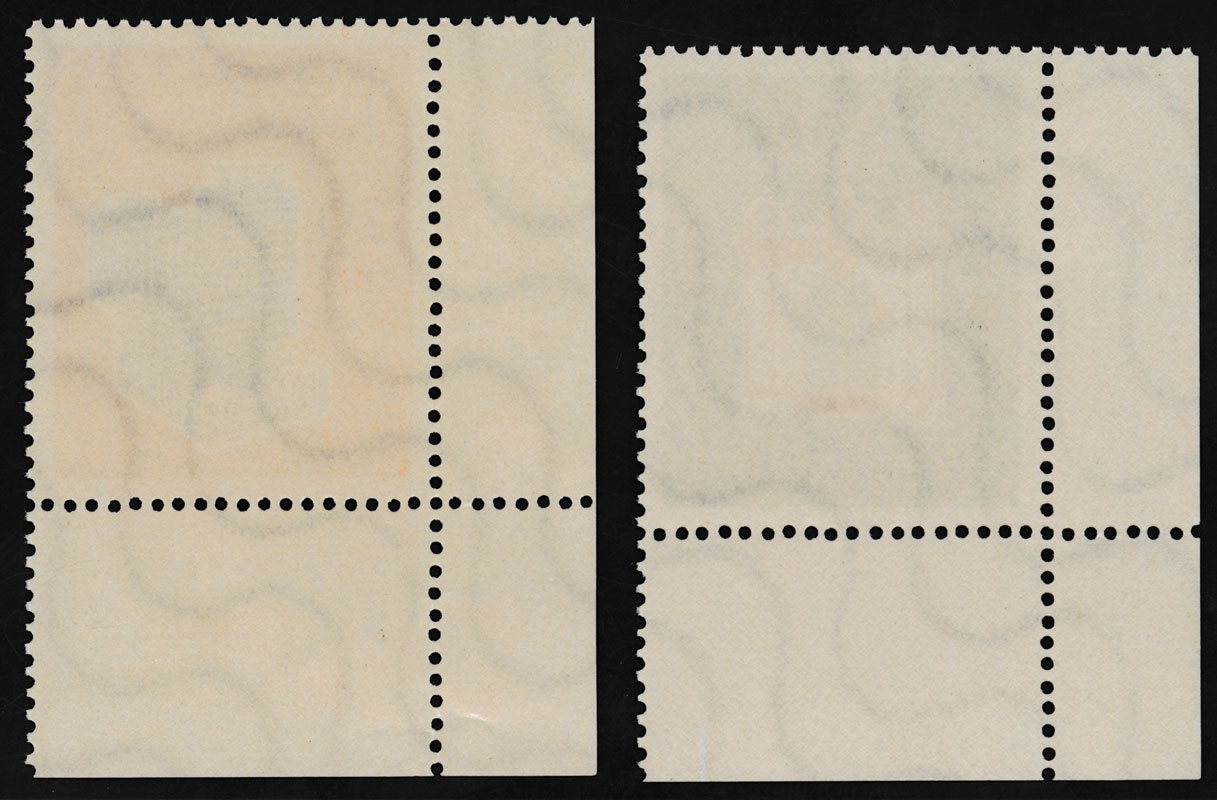 BRD 1953, MiNr. 171-172 Bogenecke unten links