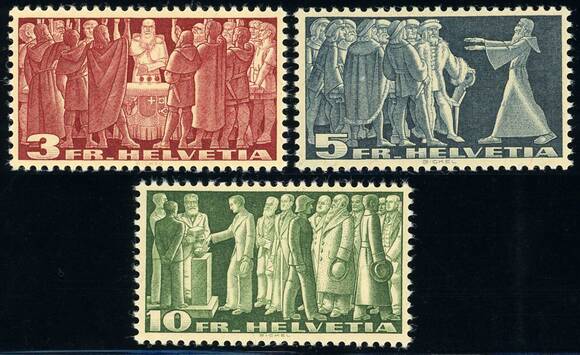 SCHWEIZ 1942 328-330 w