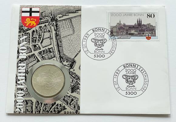 BRD 1989/1989 Numisbrief 2000 Jahre Bonn