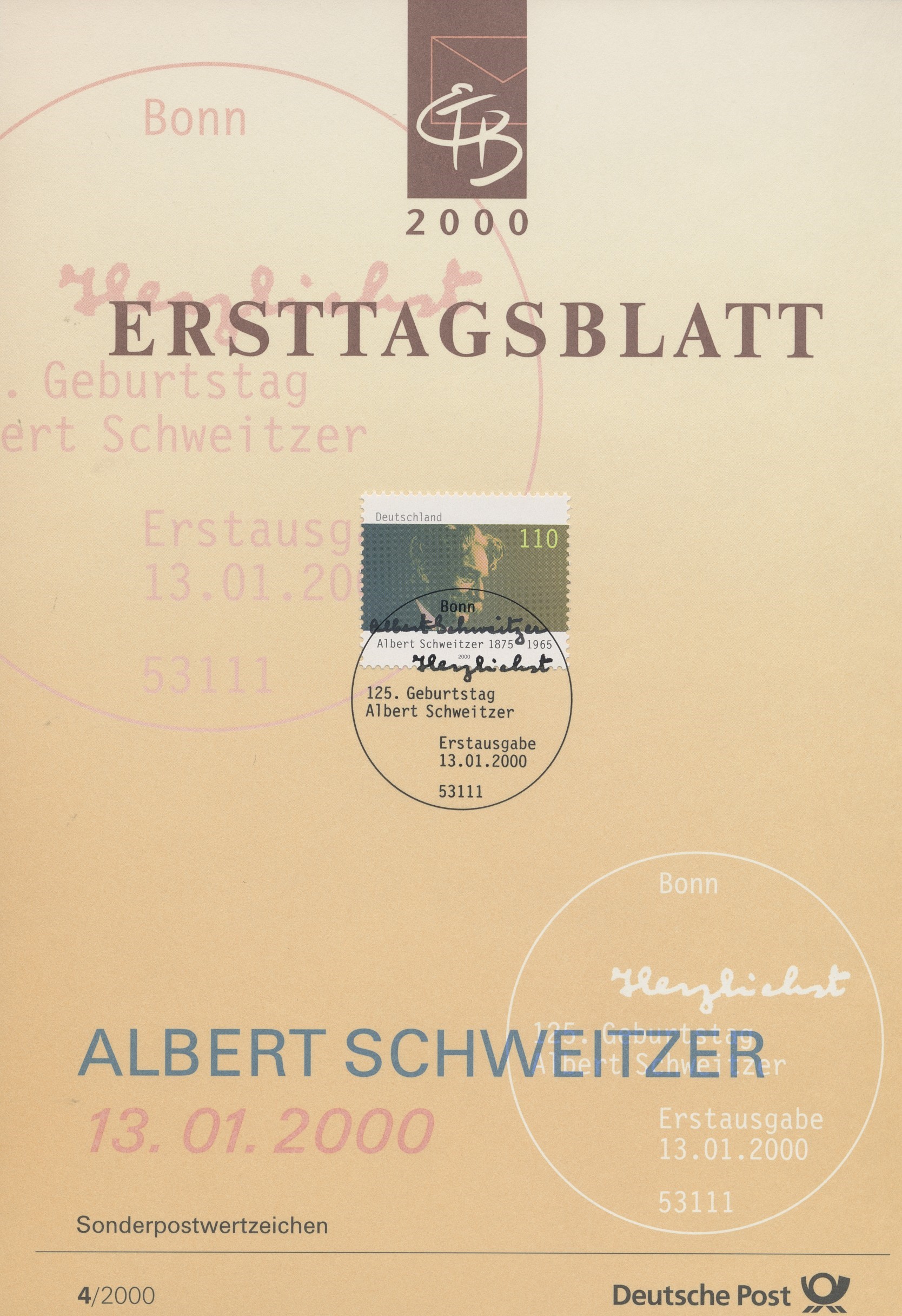 BRD Ersttagsblätter Jahrgang 2000