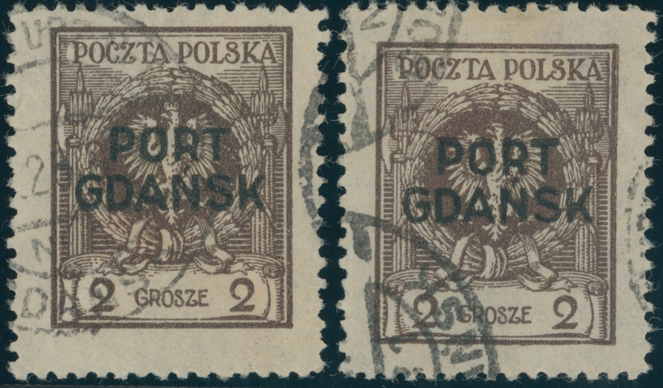 PORT GDANSK 1925 MiNr. 2 a + b