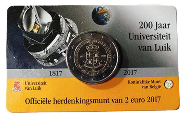 BELGIEN 2 Euro 2017 200 Jahre Universität Lüttich Coincard