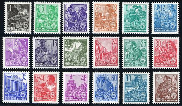 DDR 1953 MiNr. 405-422