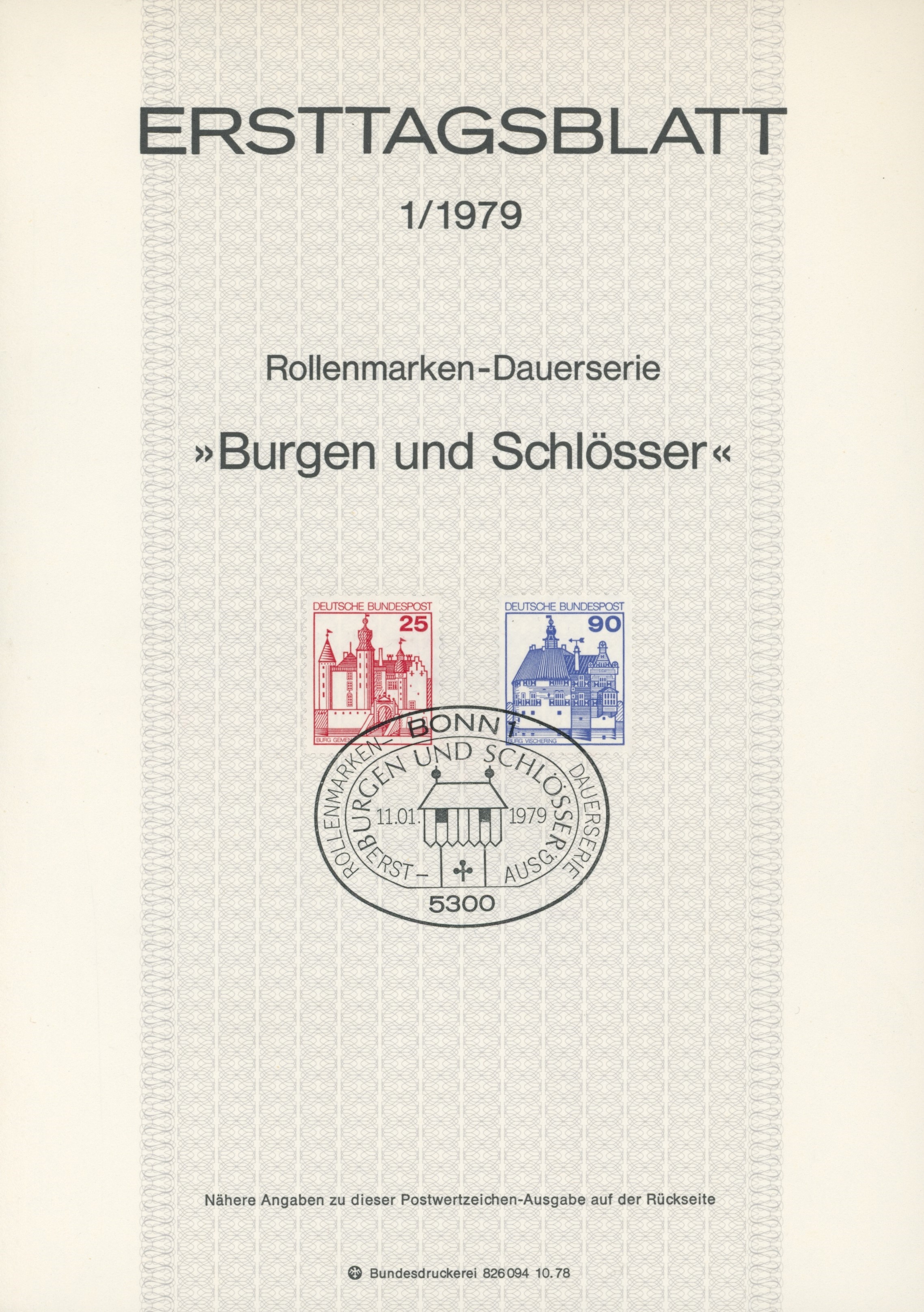 BRD Ersttagsblätter Jahrgang 1979