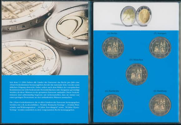 BRD 2021 Serie Bundesländer Sachsen-Anhalt 5 x 2 Euro BRD 2021 Serie Bundesländer Sachsen-Anhalt 5 x 2 Euro