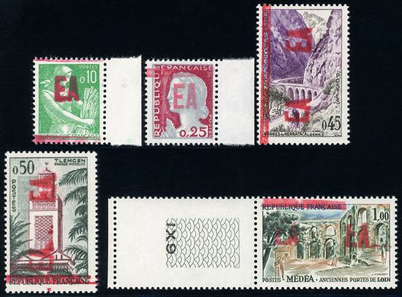 ALGERIEN 1962 MiNr. 378-382 ALGERIEN 1962 MiNr. 378-382