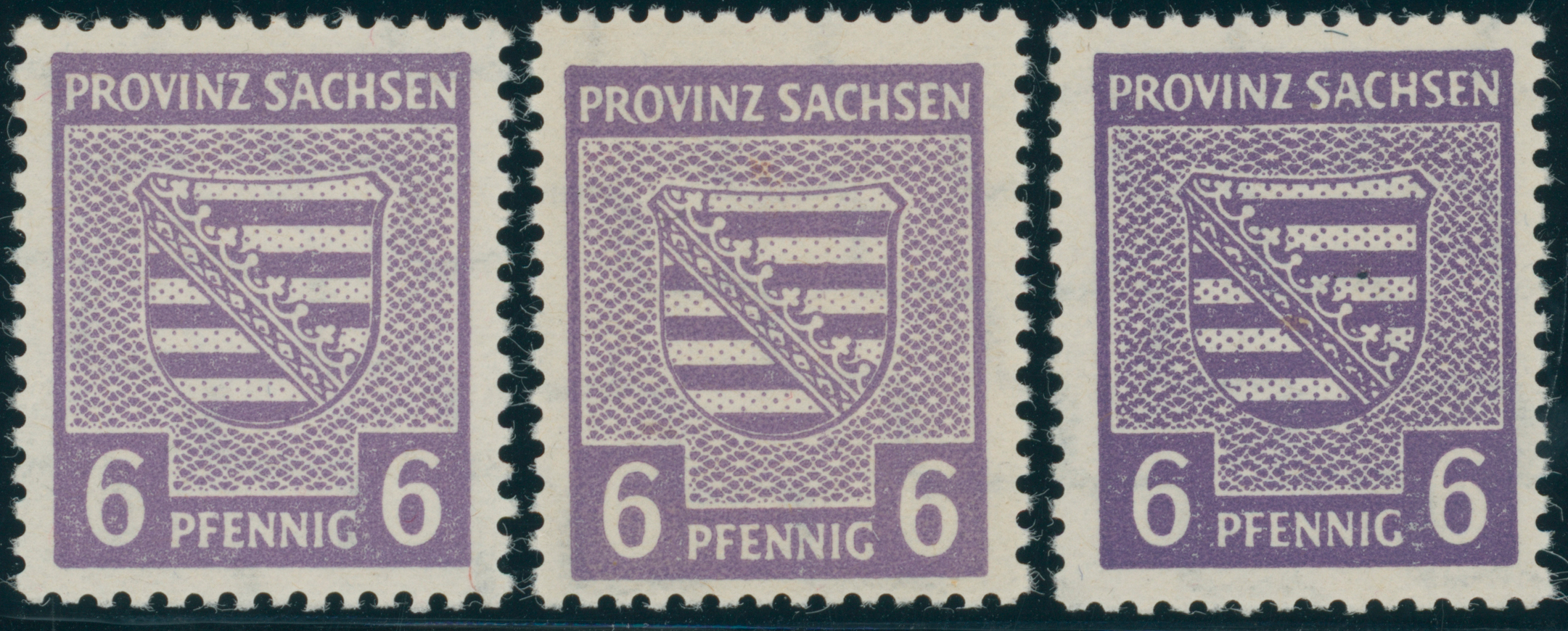 SBZ MiNr. 76 a Y, 76 b Y und 76 c Y