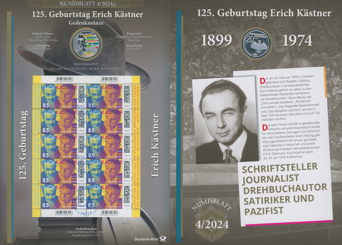 NUMISBLATT 4/2024 Deutsche Post mit Silber-Gedenkmünze 20 Euro