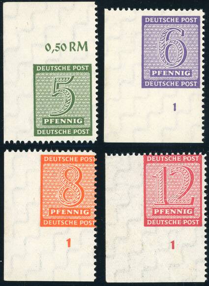 SBZ MiNr. 116-119 BX Bogenecken SBZ MiNr. 116-119 BX Bogenecken