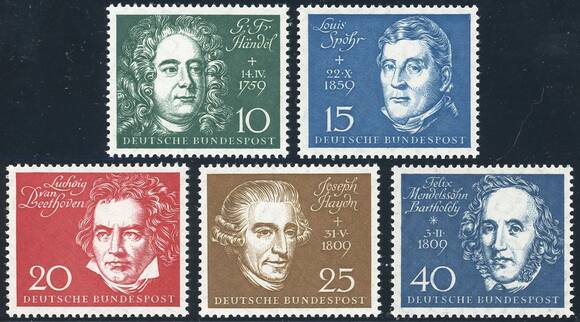 BRD 1959 MiNr. 315-319