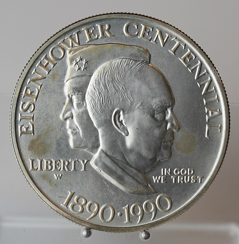 USA 1 Dollar Silber 1990 W Dwight D. Eisenhower
