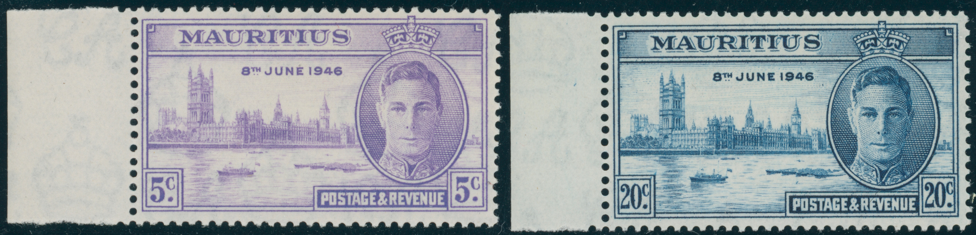 Mauritius 1946 MiNr. 215-216
