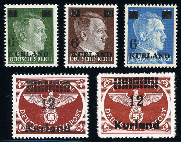 KURLAND 1945, MiNr. 1-4 A/B mit guten Typen