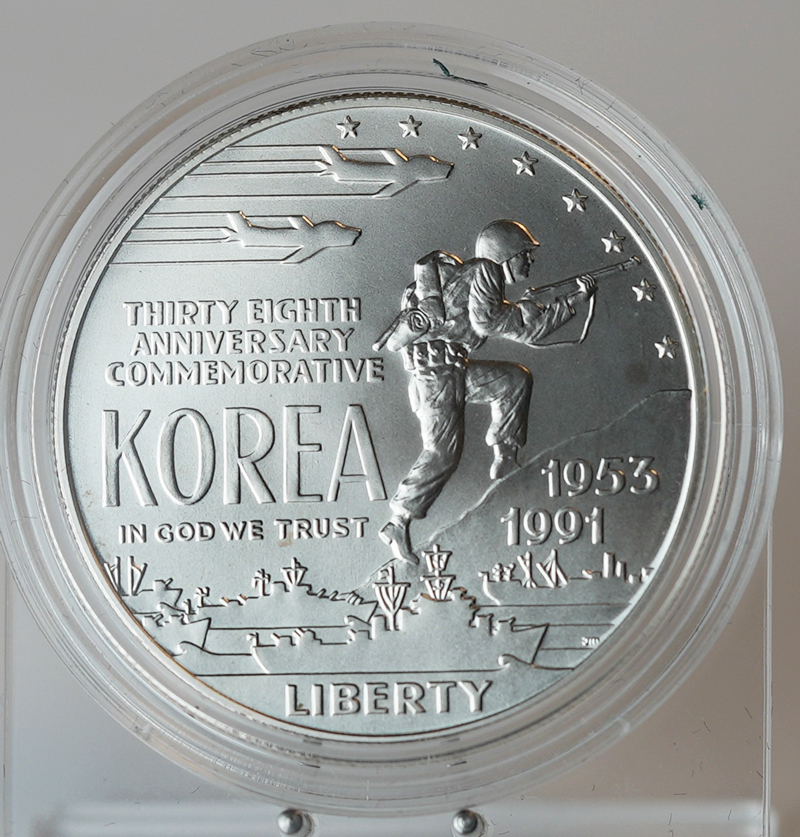 USA 1 Dollar 1991 D Waffenstillstand in Korea in Stempelglanz