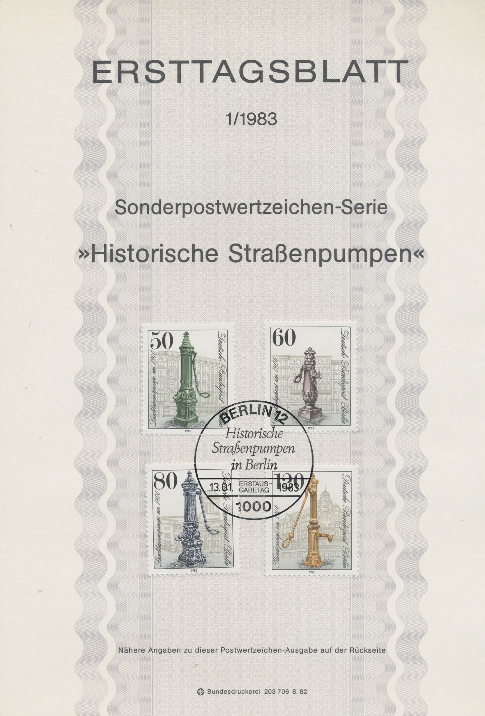 Berlin Ersttagsblätter Jahrgang 1983