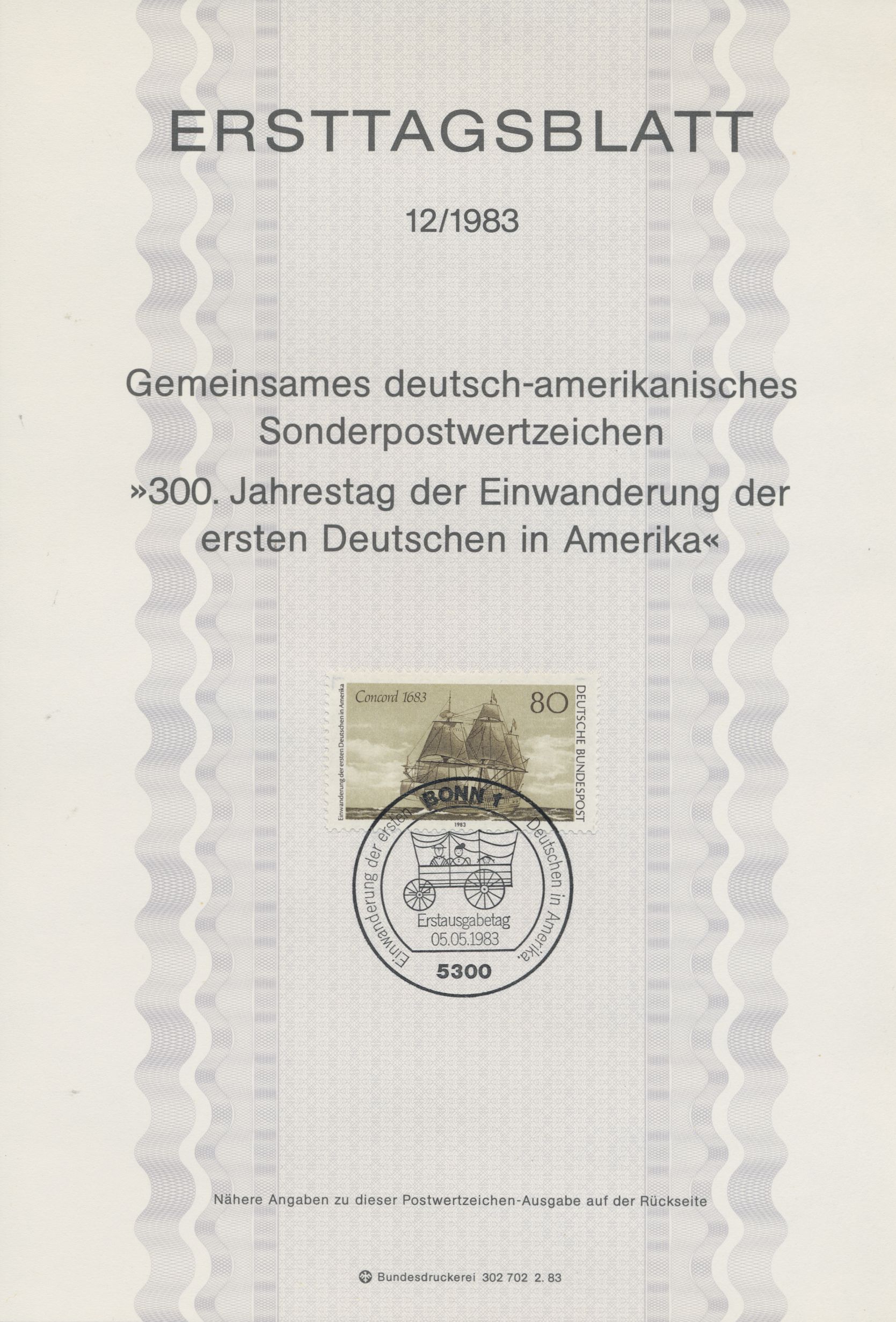 BRD Ersttagsblätter Jahrgang 1983