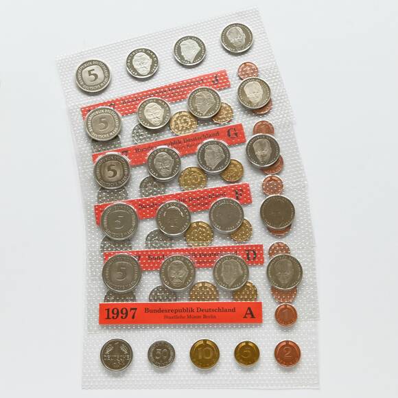 BRD 1997 Kursmünzsätze ADFGJ komplett