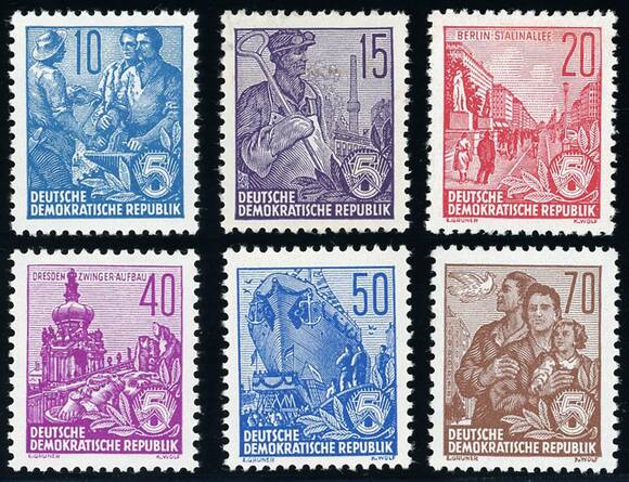 DDR 1955 MiNr. 453-458