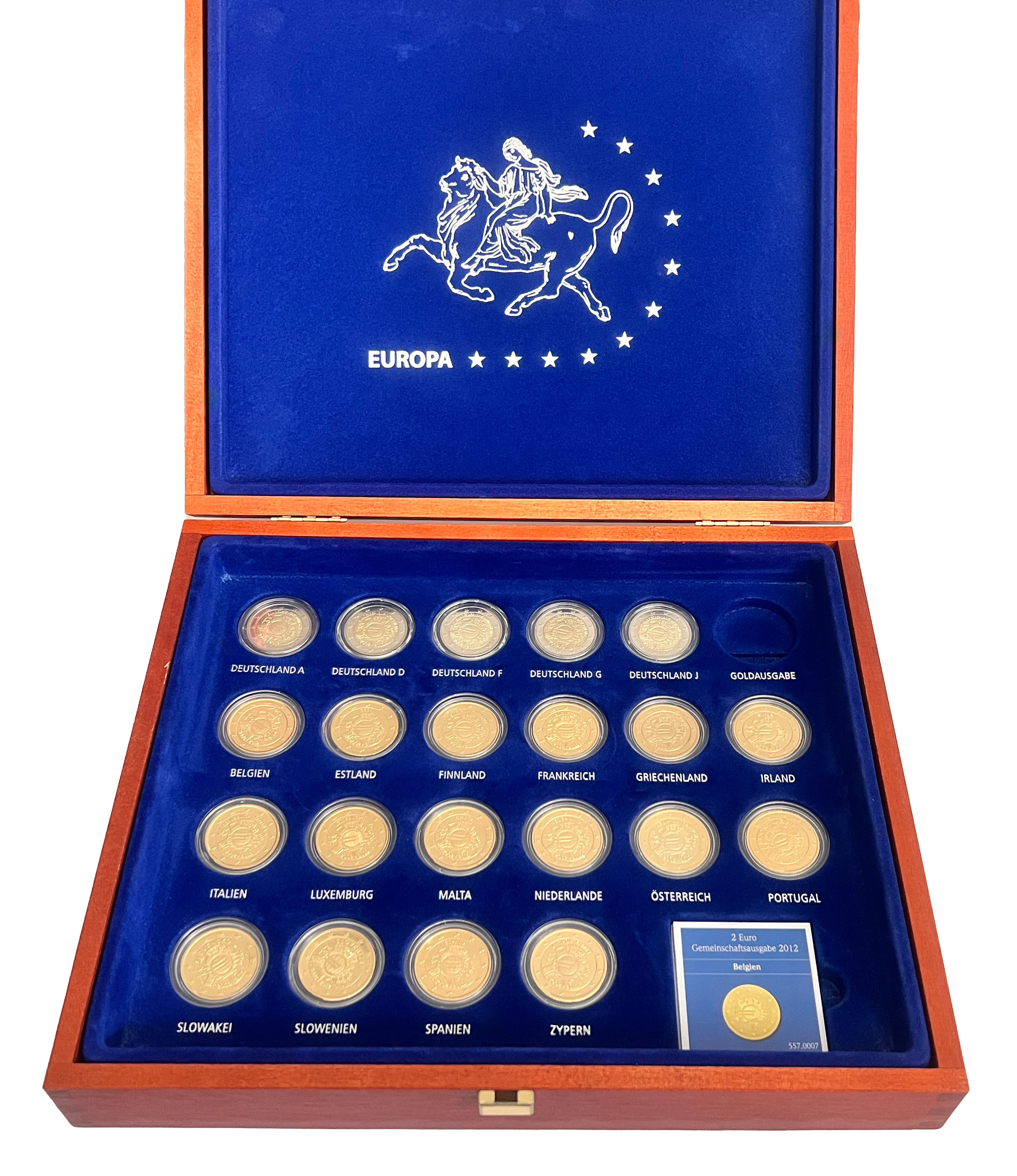 EUROPA 21 x 2 Euro 2012 10 Jahre Euro-Bargeld 16 Stück vergoldet 