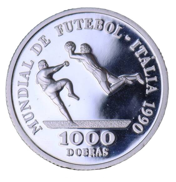 SAO TOME E PRINCIPE 1000 Dobras 1990 Fußball-WM 1990 in Italien