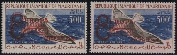 MAURETANIEN 1962 MiNr. VI Type I und II