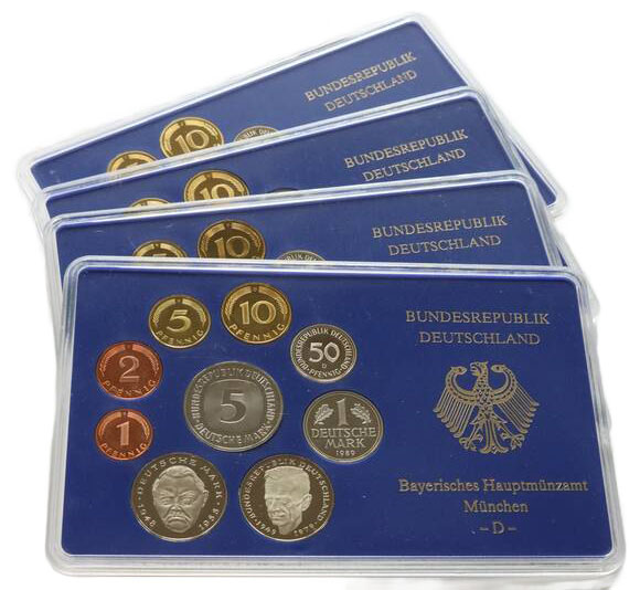BRD 1989 Kursmünzsätze DFGJ komplett