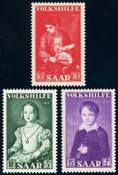 SAARLAND 1954 MiNr. 354-356