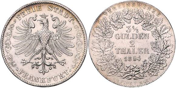 FRANKFURT Doppeltaler 1854, AKS 2